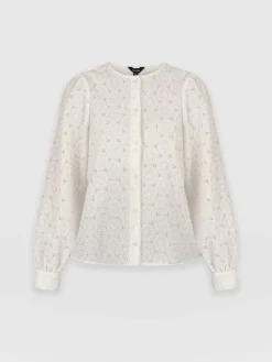 Clearance Saint and Sofia Tabitha Blouse - Cream Broderie