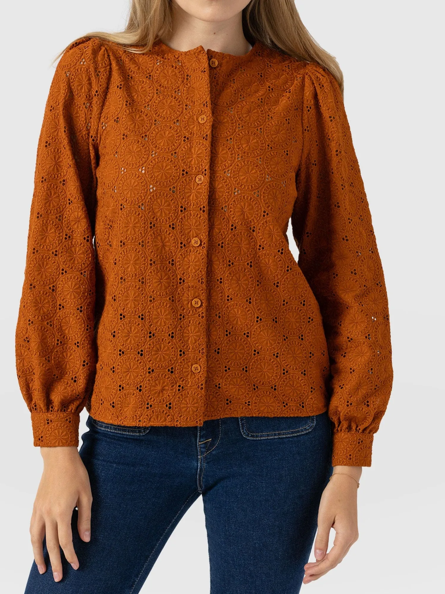 Discount Saint and Sofia Tabitha Blouse - Tan