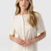 Outlet Saint and Sofia Tabitha Short Sleeve Blouse - Cream