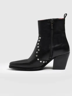 Clearance Saint and Sofia Texas Studded Boot - Black