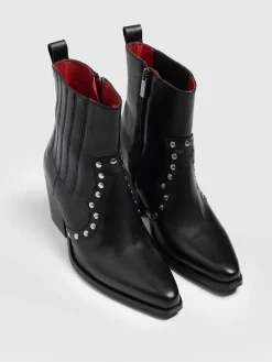 Clearance Saint and Sofia Texas Studded Boot - Black