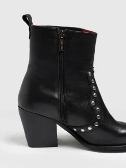Clearance Saint and Sofia Texas Studded Boot - Black