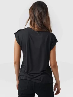 Hot Saint and Sofia Turn Up Tee - Black