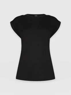 Hot Saint and Sofia Turn Up Tee - Black