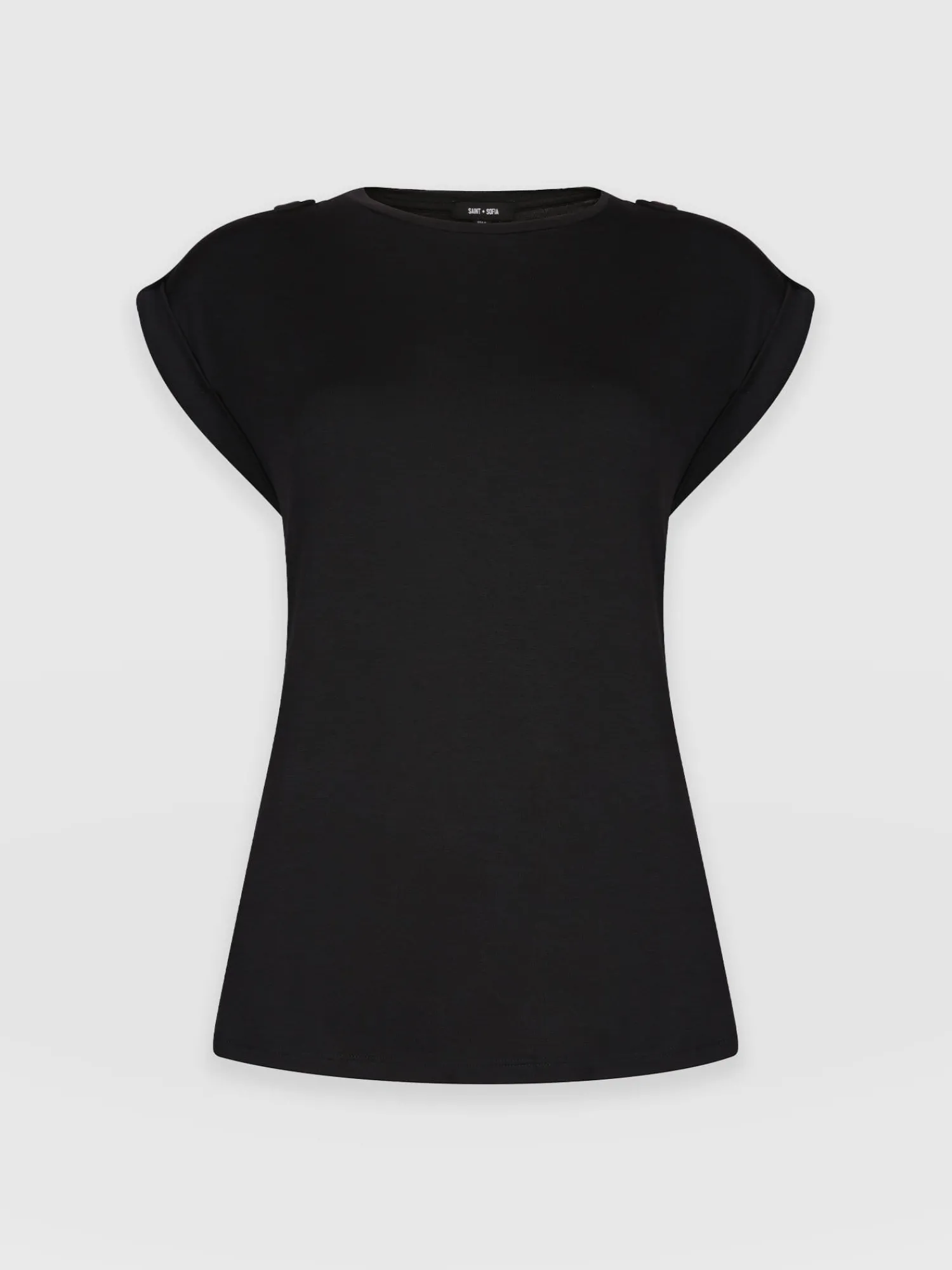 Hot Saint and Sofia Turn Up Tee - Black