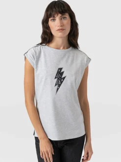 Hot Saint and Sofia Turn Up Tee - Grey Rock N Roll