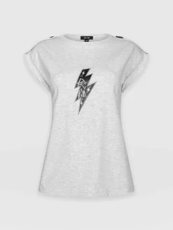 Hot Saint and Sofia Turn Up Tee - Grey Rock N Roll