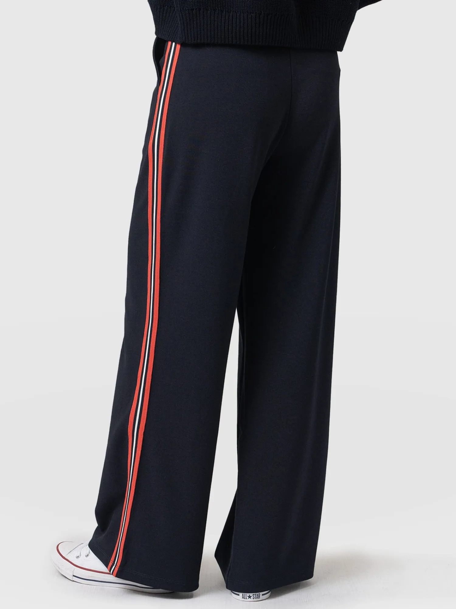 New Saint and Sofia Victory Straight Leg Pant - Navy/Red Stripe
