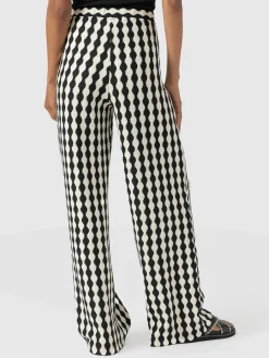 Clearance Saint and Sofia Victory Wide Leg Pant - Black/Cream
