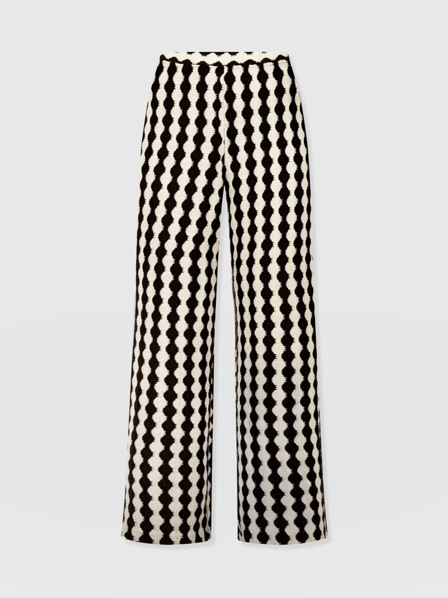 Clearance Saint and Sofia Victory Wide Leg Pant - Black/Cream