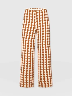 Best Saint and Sofia Victory Wide Leg Pant - Brown/Cream