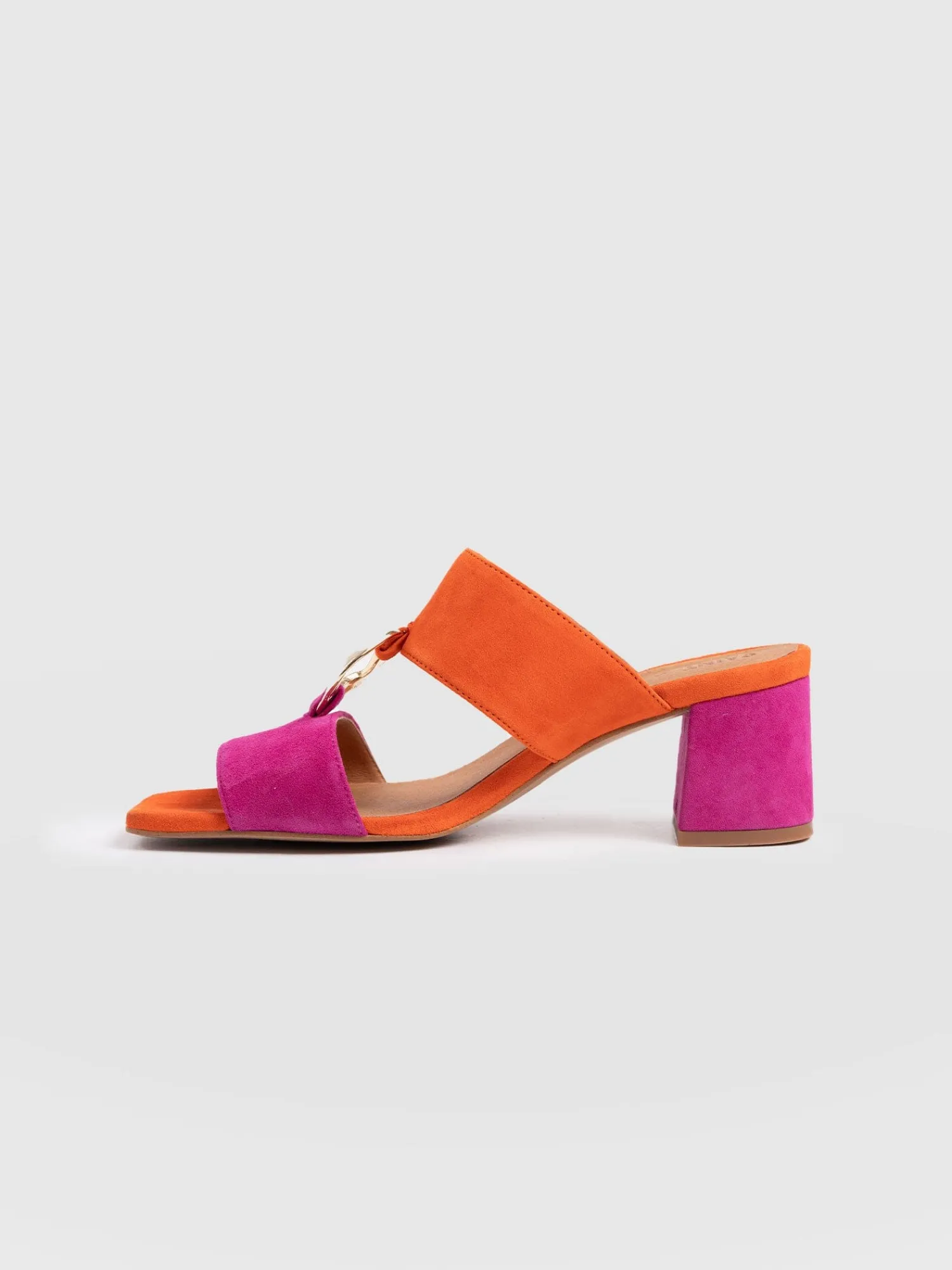 Outlet Saint and Sofia Vivienne Heeled Mules - Pink/Orange