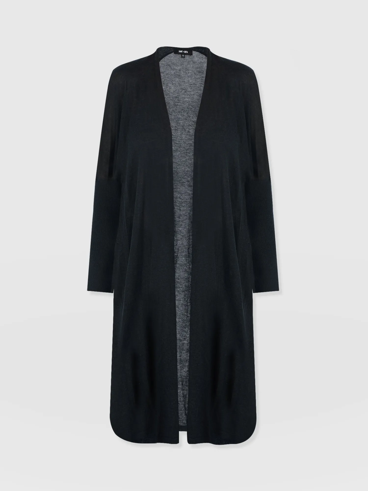 Clearance Saint and Sofia Waterfall Cardigan - Black