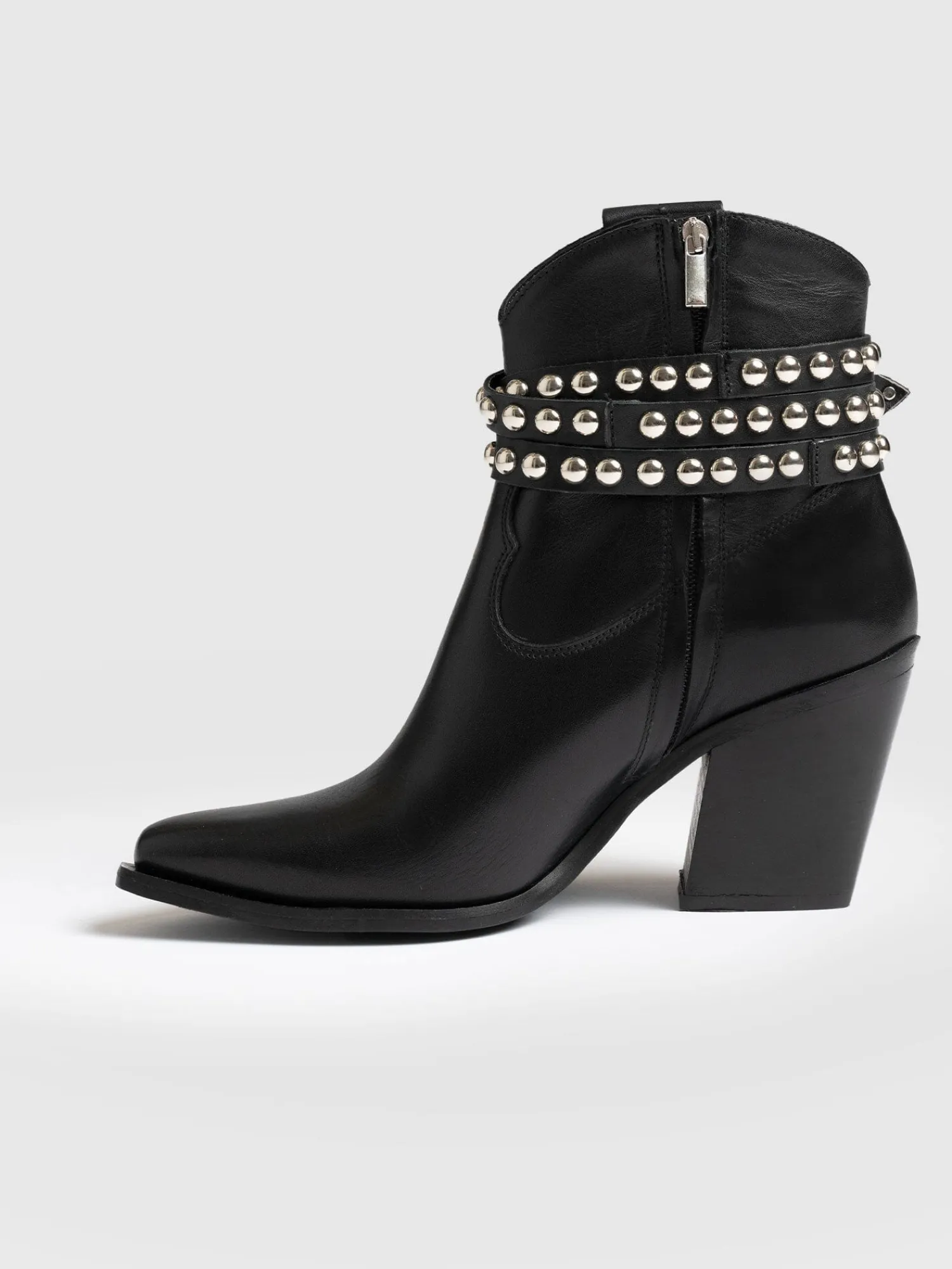 Clearance Saint and Sofia Western Studded Boot - Black