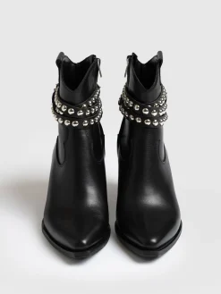 Clearance Saint and Sofia Western Studded Boot - Black