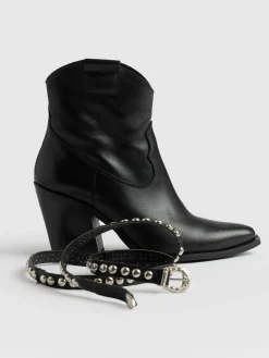 Clearance Saint and Sofia Western Studded Boot - Black