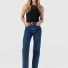 Sale Saint and Sofia Wide Leg Jean - Mid Blue