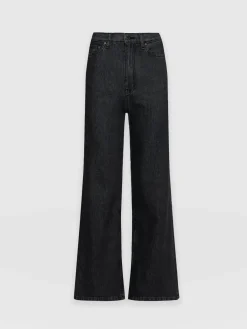 Sale Saint and Sofia Wide Leg Jeans - Black Wash