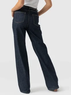 Best Saint and Sofia Wide Leg Jeans - Indigo Blue
