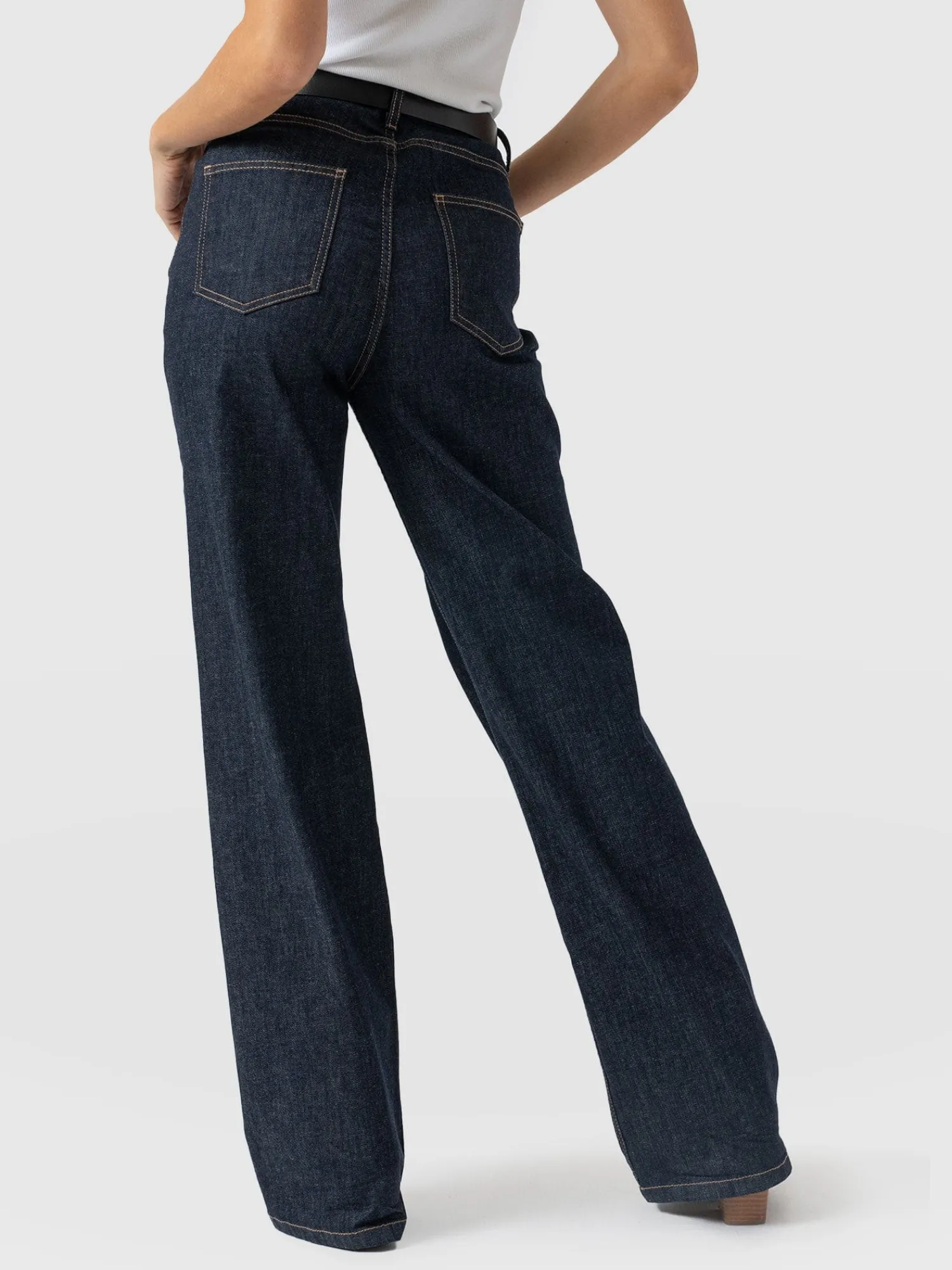 Best Saint and Sofia Wide Leg Jeans - Indigo Blue