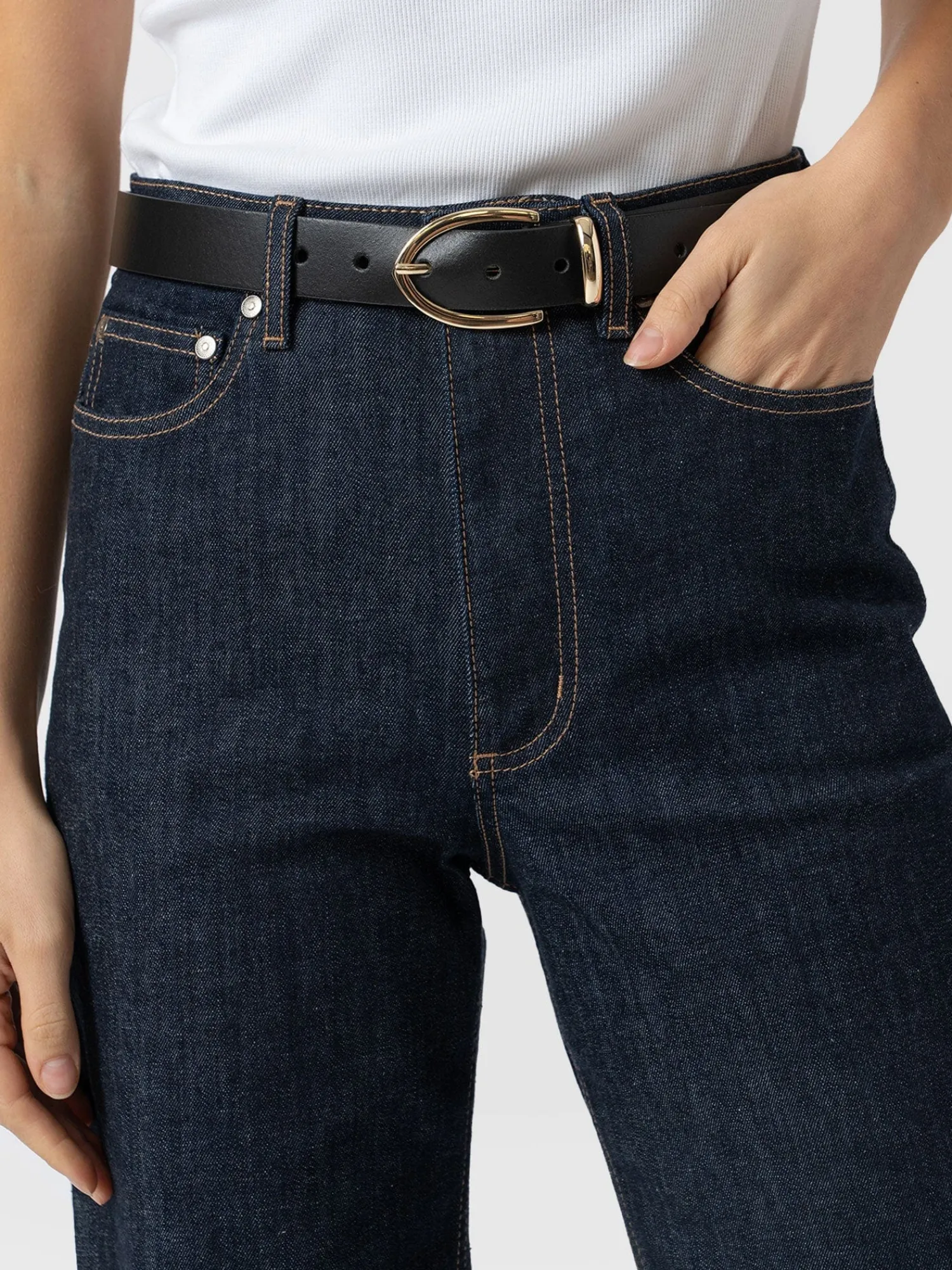 Best Saint and Sofia Wide Leg Jeans - Indigo Blue