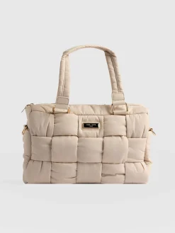 Best Saint and Sofia Woven Duffle Bag - Cream